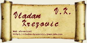 Vladan Krezović vizit kartica
